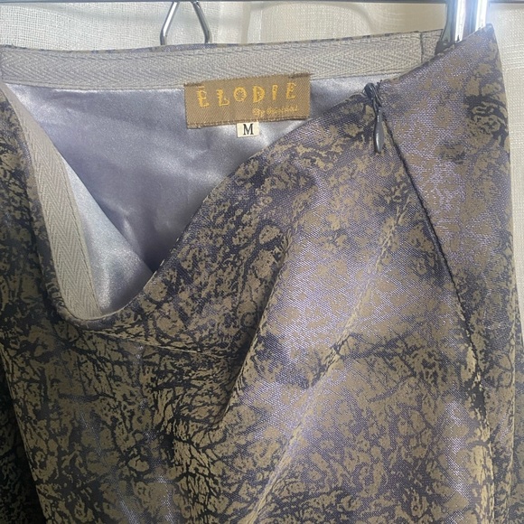 ELODIE Skirt Size M Iridescent Purple Gray Gathered Skirt NeoGothic Steampunk - Picture 4 of 14